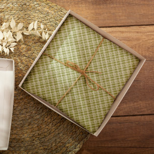 Farmhouse Green Tartan Plaid  Tissue Paper