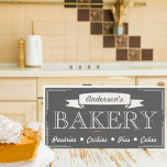 Farmhouse Grey & White Signature Bakery  Wooden Box Sign<br><div class="desc">This simple grey and white wooden art is designed with the classic elegance of a vintage style bakery sign and will add a touch of charm to any space. Whether it's your family name or the name of your bakery,  it can be personalised,  making it a truly one-of-a-kind piece.</div>