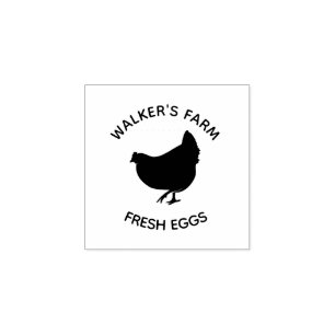 Farmhouse Hen Elegant Personalised Egg Stamp
