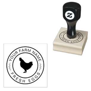 Farmhouse Hen   Farm Or Chicken Coop Personalised Rubber Stamp