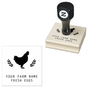 Farmhouse Hen Farm Or Chicken Coop Personalised Rubber Stamp
