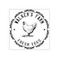 Farmhouse Hen | Personalised Egg  Rubber Stamp
