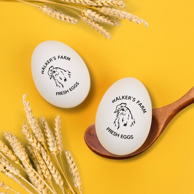 Farmhouse Hen Vintage Personalised Egg Stamp (Creator Uploaded)