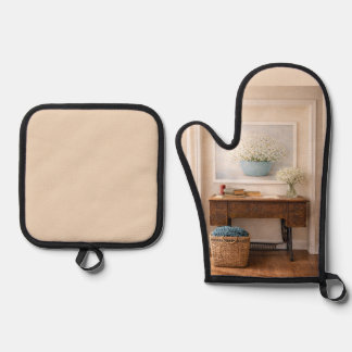 Farmhouse “Home Is Where Love Is” Rustic Decor Oven Mitt & Pot Holder Set