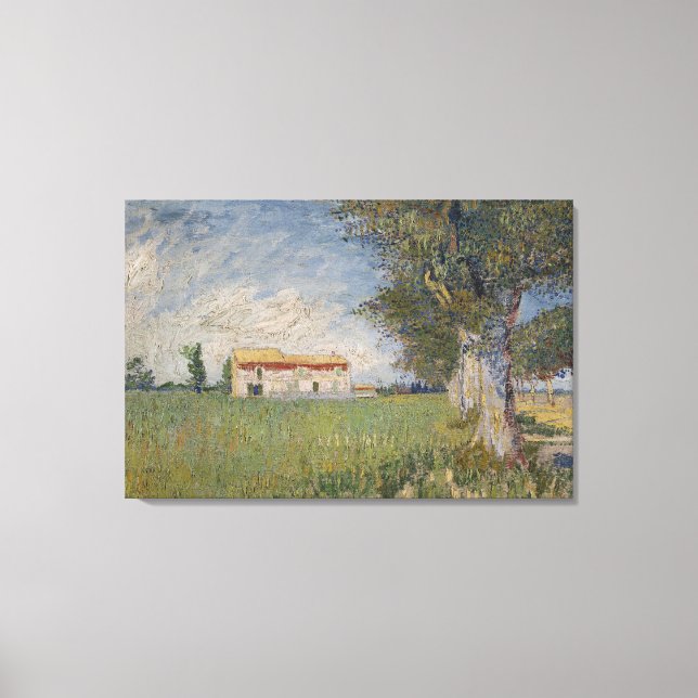 Farmhouse in a wheat field Canvas Print (Front)