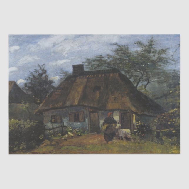 Farmhouse in Nuenen by Vincent Van Gogh Tissue Paper (Front)