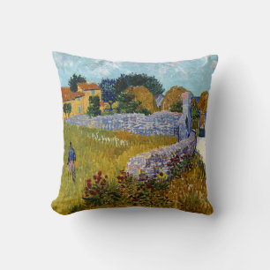 Farmhouse in Provence (1888) by Vincent Van Gogh Cushion