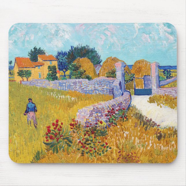 Farmhouse in Provence, Van Gogh Mouse Pad (Front)