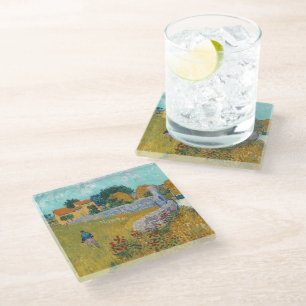 Farmhouse in Provence Vincent van Gogh Glass Coaster