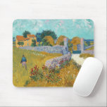 Farmhouse in Provence | Vincent Van Gogh Mouse Pad<br><div class="desc">Farmhouse in Provence (1888) by Dutch post-impressionist artist Vincent Van Gogh. Original artwork is an oil on canvas landscape painting in vibrant golden yellows and aqua blue shades.

Use the design tools to add custom text or personalise the image.</div>