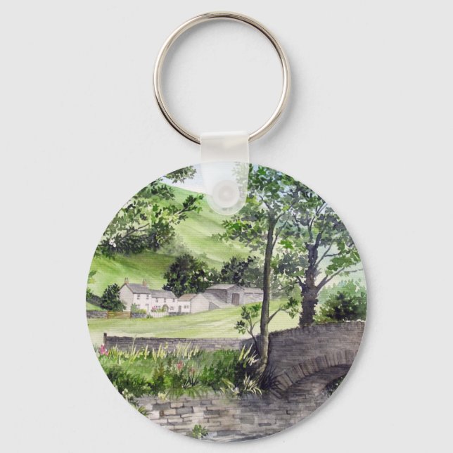 Farmhouse in St Johns in the Vale Lake District Key Ring (Front)
