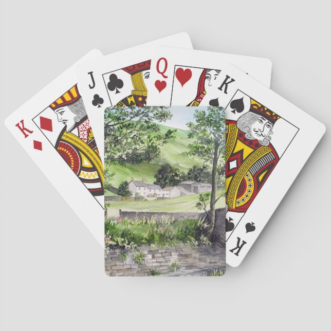 Farmhouse in St Johns in the Vale Lake District Playing Cards (Back)