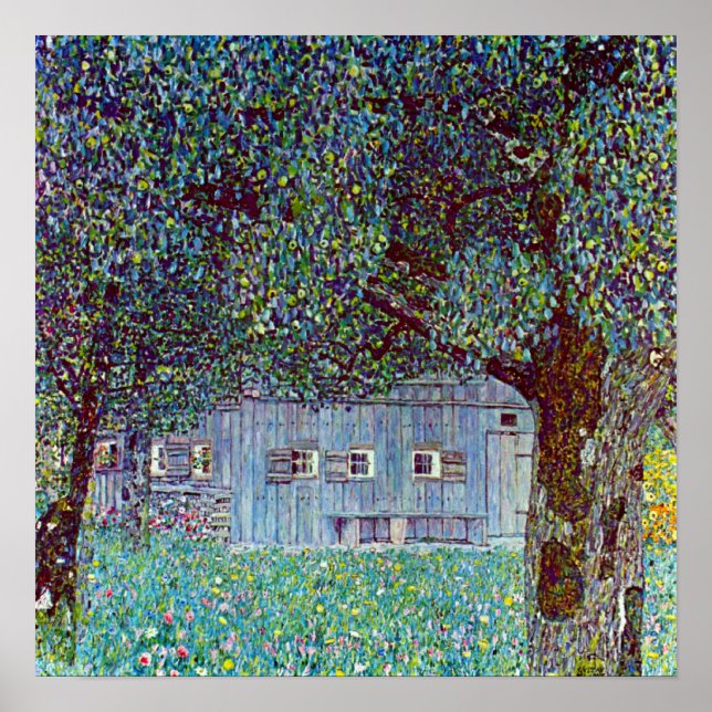Farmhouse in Upper Austria by Gustav Klimt Poster (Front)