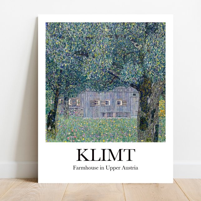 Farmhouse in Upper Austria by Gustav Klimt Poster (Own a Klimt! Farmhouse in Upper Austria. High-quality art print)