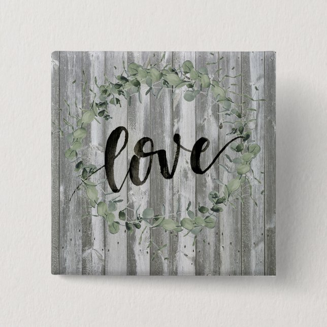 Farmhouse Inspiration - Love 15 Cm Square Badge (Front)