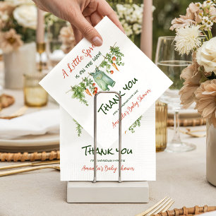 Farmhouse Little Sprout Clothesline Baby Shower Napkin