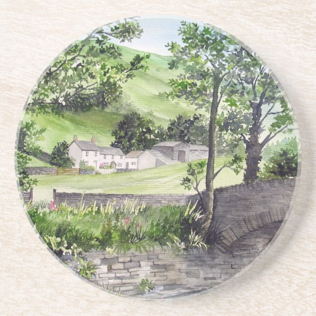 Farmhouse near Thirlmere, Lake District, England Coaster (Front)
