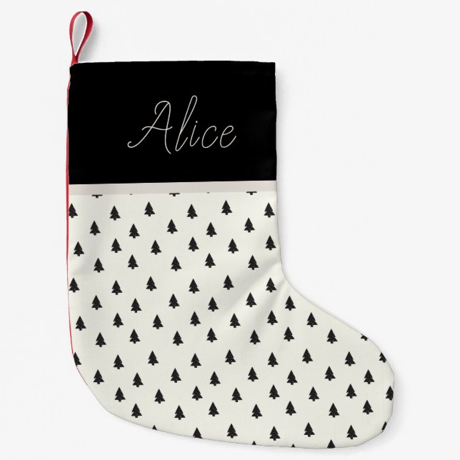 Farmhouse Pine Forest⎢ Monogram Christmas Stocking (Front)