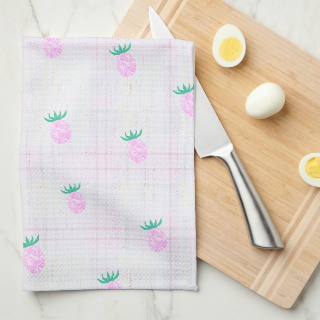 Farmhouse Pineapple Oasis Tea Towel (Quarter Fold)