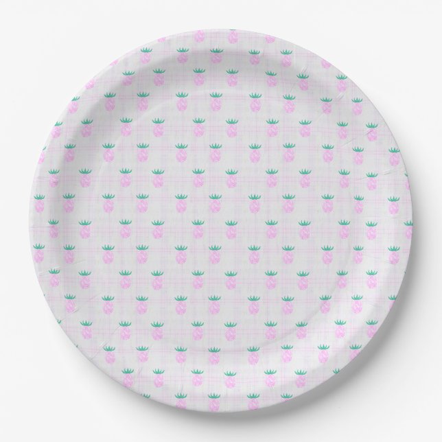 Farmhouse Pineapples Paper Plate (Front)
