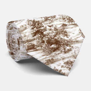 Farmhouse Pumpkin Harvest Countryside Toile (3) Tie