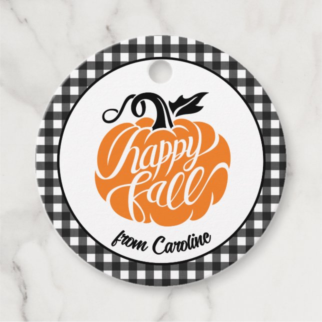 Farmhouse Pumpkin Patch Favour Tags (Front)