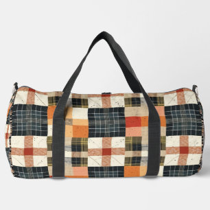 Farmhouse Quilt Pattern Duffle Bag