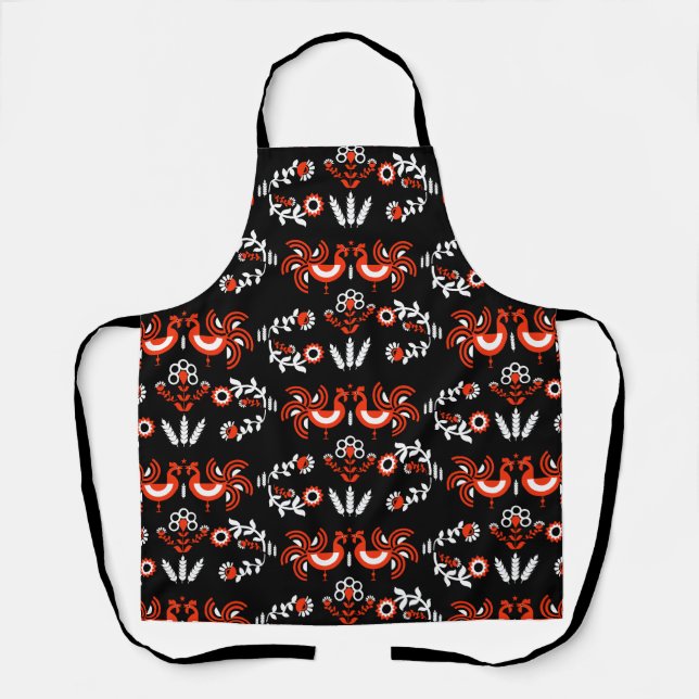 Farmhouse Rooster Countryside Home Decor Apron (Front)
