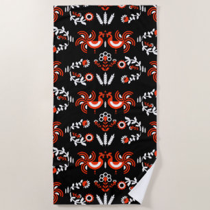 Farmhouse Rooster Countryside Home Decor Beach Towel