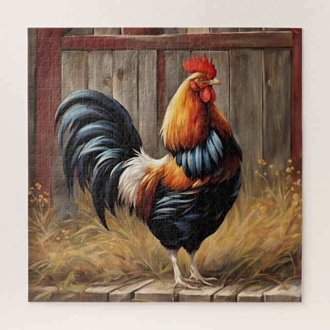 Farmhouse Rooster - Majestic Glory Puzzle (Vertical)