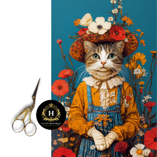 Farmhouse Rustic Cat Decoupage Tissue Paper