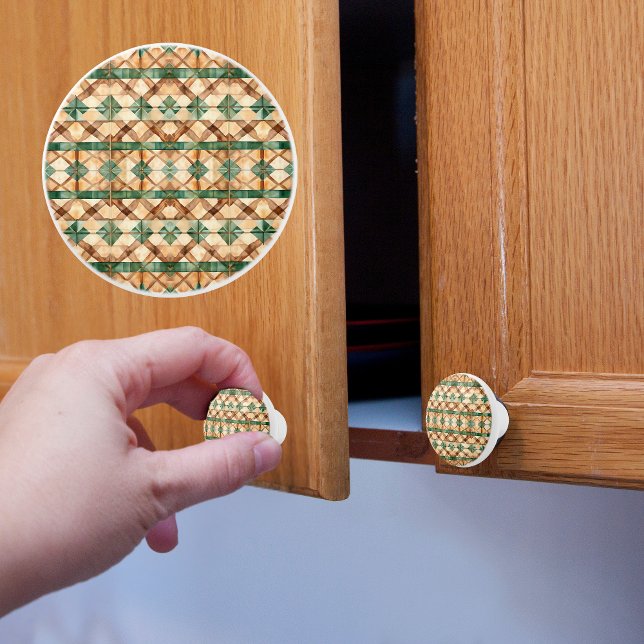 Farmhouse Rustic Pattern Ceramic Knob (Creator Uploaded)