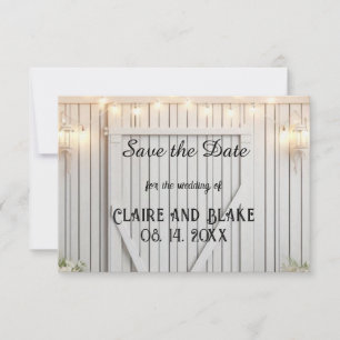 Farmhouse Rustic Save the Date Announcement