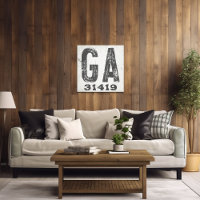 Farmhouse Rustic State Zip Code Georgia
