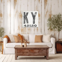 Farmhouse Rustic State Zip Code Kentucky