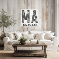 Farmhouse Rustic State Zip Code Massachusetts