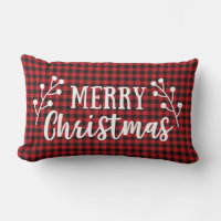 Farmhouse Script Merry Christmas Buffalo Check