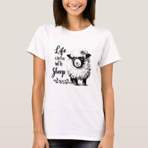 Farmhouse Sheep Lover Tee Life is Better with Ewes