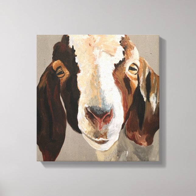Farmhouse Show Goat Painting Wall Art on Canvas (Front)