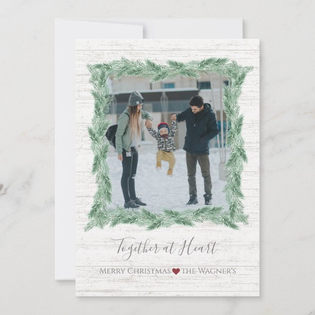 Farmhouse Spruce Together at Heart Holiday Card (Front)