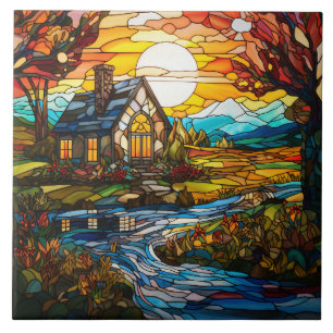 Farmhouse Stained Glass Tile