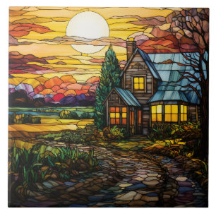 Farmhouse Stained Glass Tile