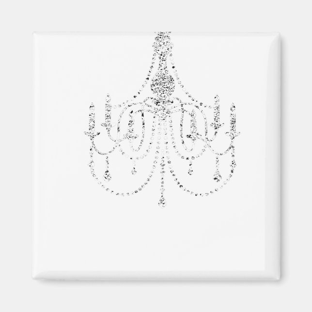 Farmhouse Style Distressed Chandelier T-Shirt for Magnet (Front)