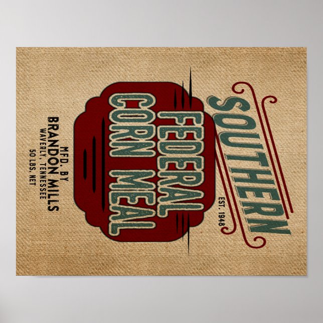 Farmhouse style Grain Feed Sack Reproduction Poster (Front)