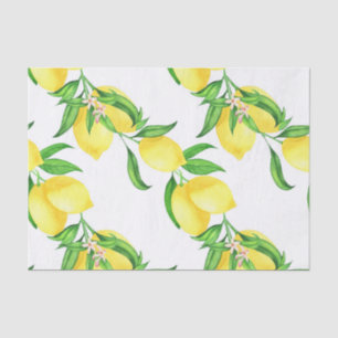 Farmhouse Style Lemon On A Vine Tissue Paper