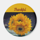 Farmhouse Sunflower Thanksgiving Magnet