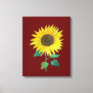 Farmhouse sunflower wrapped canvas