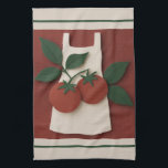Farmhouse Tea Towel — Rustic Foodie Harvest<br><div class="desc">Bring a little market-fresh charm to your kitchen. This modern cut-paper style apron with vine-ripened tomatoes pops against a warm red field—perfect for home cooks, pizza nights, and garden-to-table vibes. Giftable for housewarmings, Mother’s Day, and foodie friends. Crisp, graphic motif that reads beautifully from across the room Designed to complement...</div>