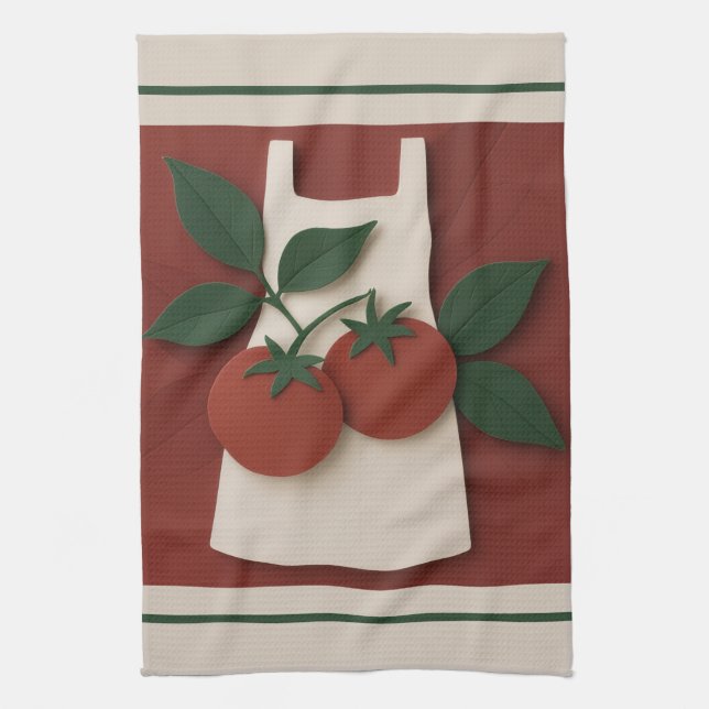 Farmhouse Tea Towel — Rustic Foodie Harvest (Vertical)