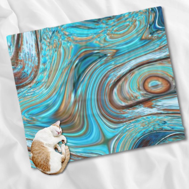 farmhouse  teal blue Woodgrain turquoise swirls Fleece Blanket (farmhouse teal blue Woodgrain turquoise swirls Fleece Blanket)